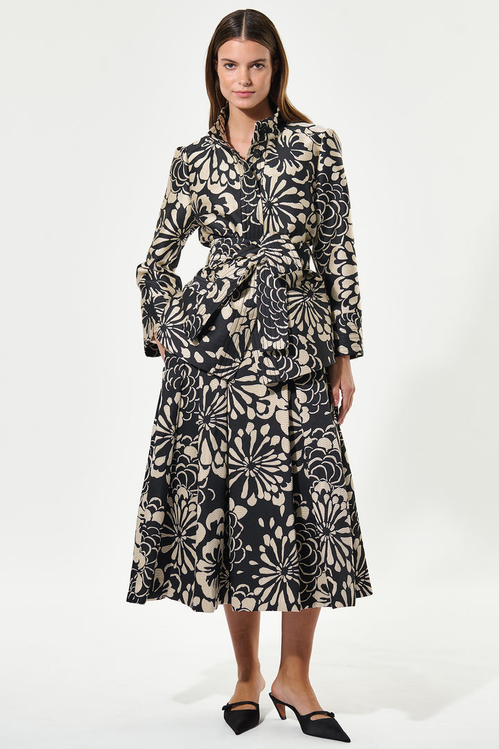 Dea Kudibal EllaDEA Florana Black Floral Jacquard Jacket 0300725 1244 - Olivia Grace Fashion