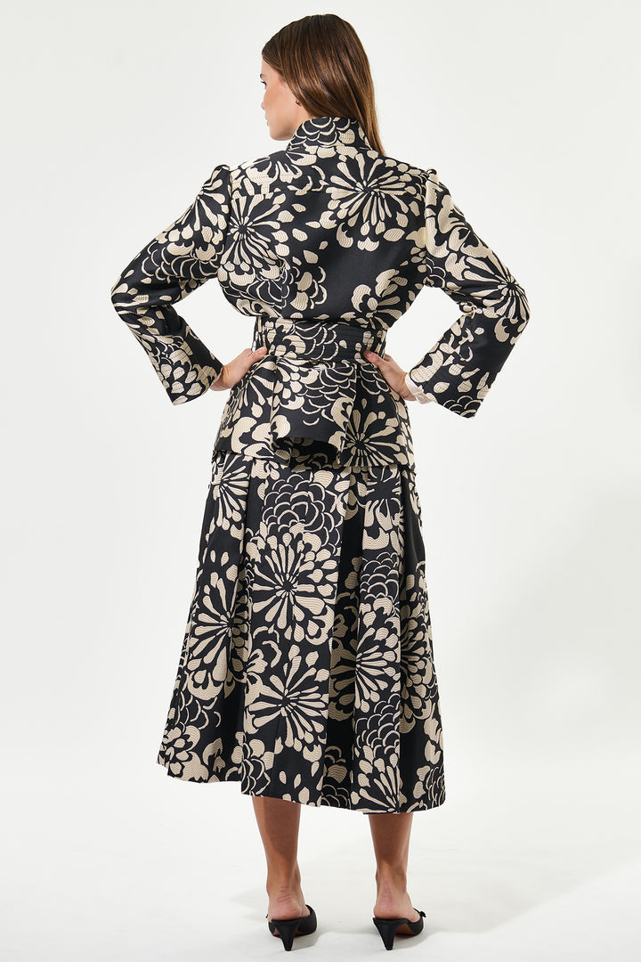 Dea Kudibal EllaDEA Florana Black Floral Jacquard Jacket 0300725 1244 - Olivia Grace Fashion