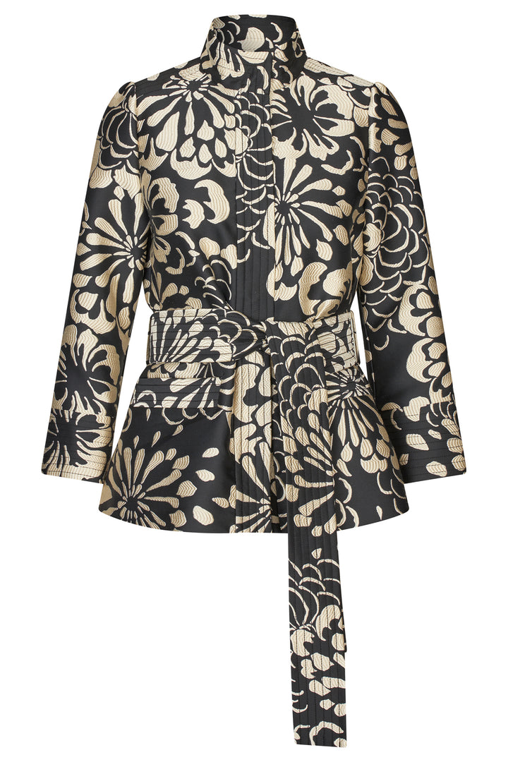 Dea Kudibal EllaDEA Florana Black Floral Jacquard Jacket 0300725 1244 - Olivia Grace Fashion