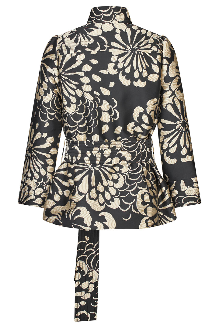 Dea Kudibal EllaDEA Florana Black Floral Jacquard Jacket 0300725 1244 - Olivia Grace Fashion