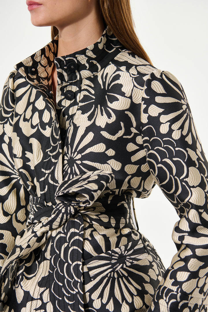 Dea Kudibal EllaDEA Florana Black Floral Jacquard Jacket 0300725 1244 - Olivia Grace Fashion