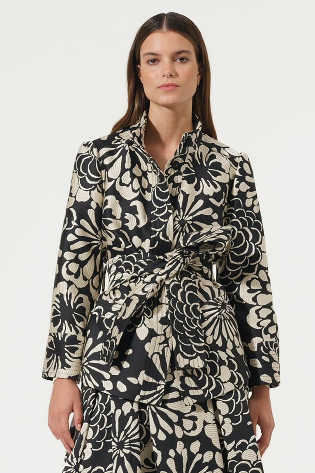 Dea Kudibal EllaDEA Florana Black Floral Jacquard Jacket 0300725 1244 - Olivia Grace Fashion