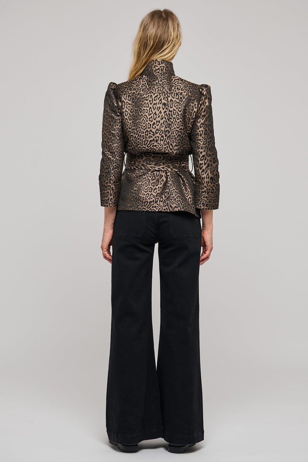 Dea Kudibal EllaDEA Leo Brown Jacquard Jacket 1581026, full length back view