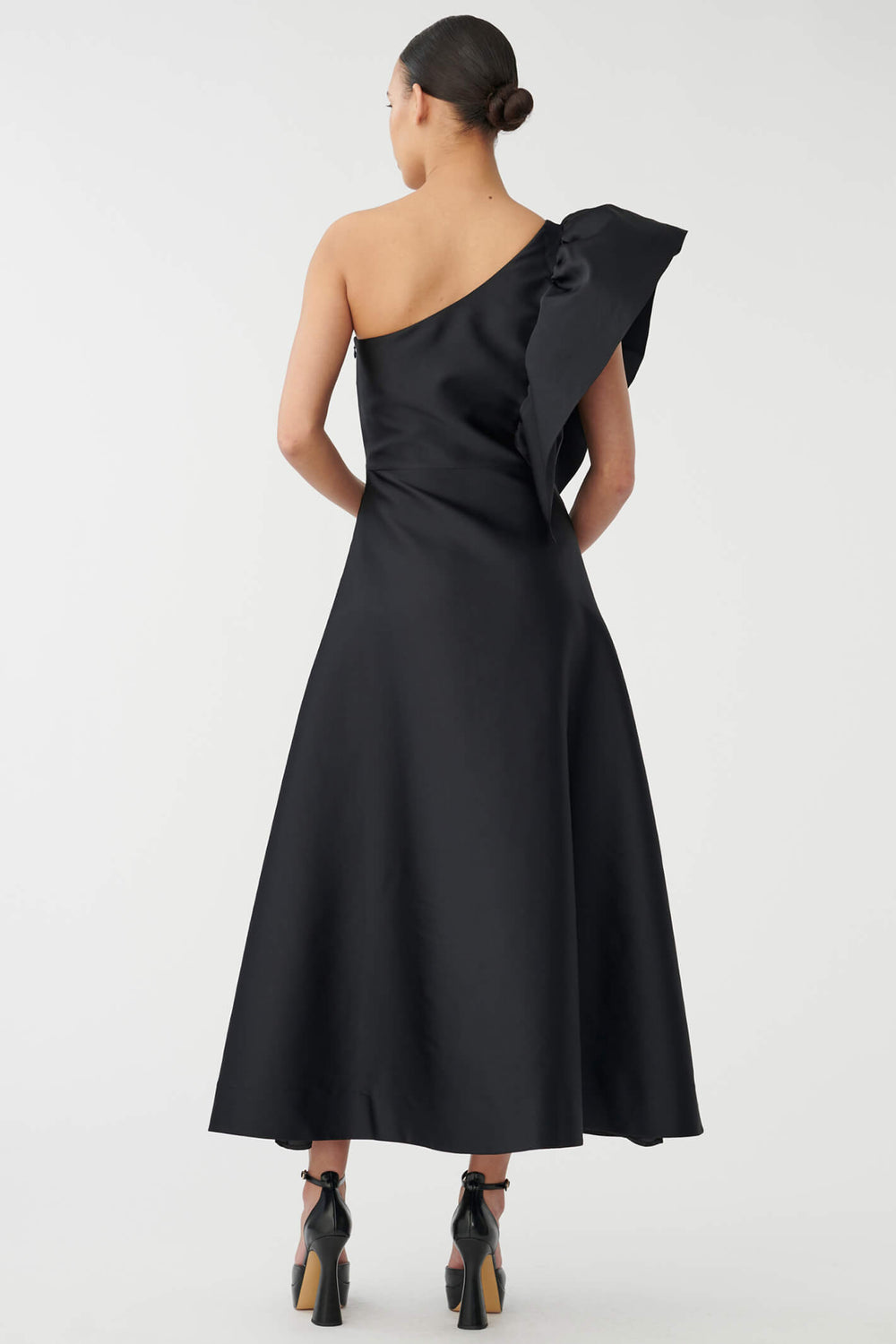 Dea Kudibal Flornette 0261023 Black One Shoulder Midi Dress - Olivia Grace Fashion