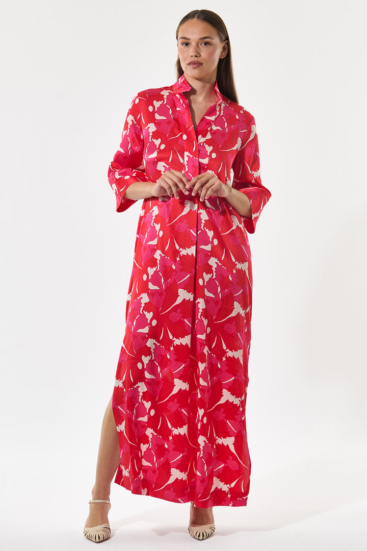 Dea Kudibal HelgaDEA Hazel Berry Red Print Kimono Dress 0580126 5938