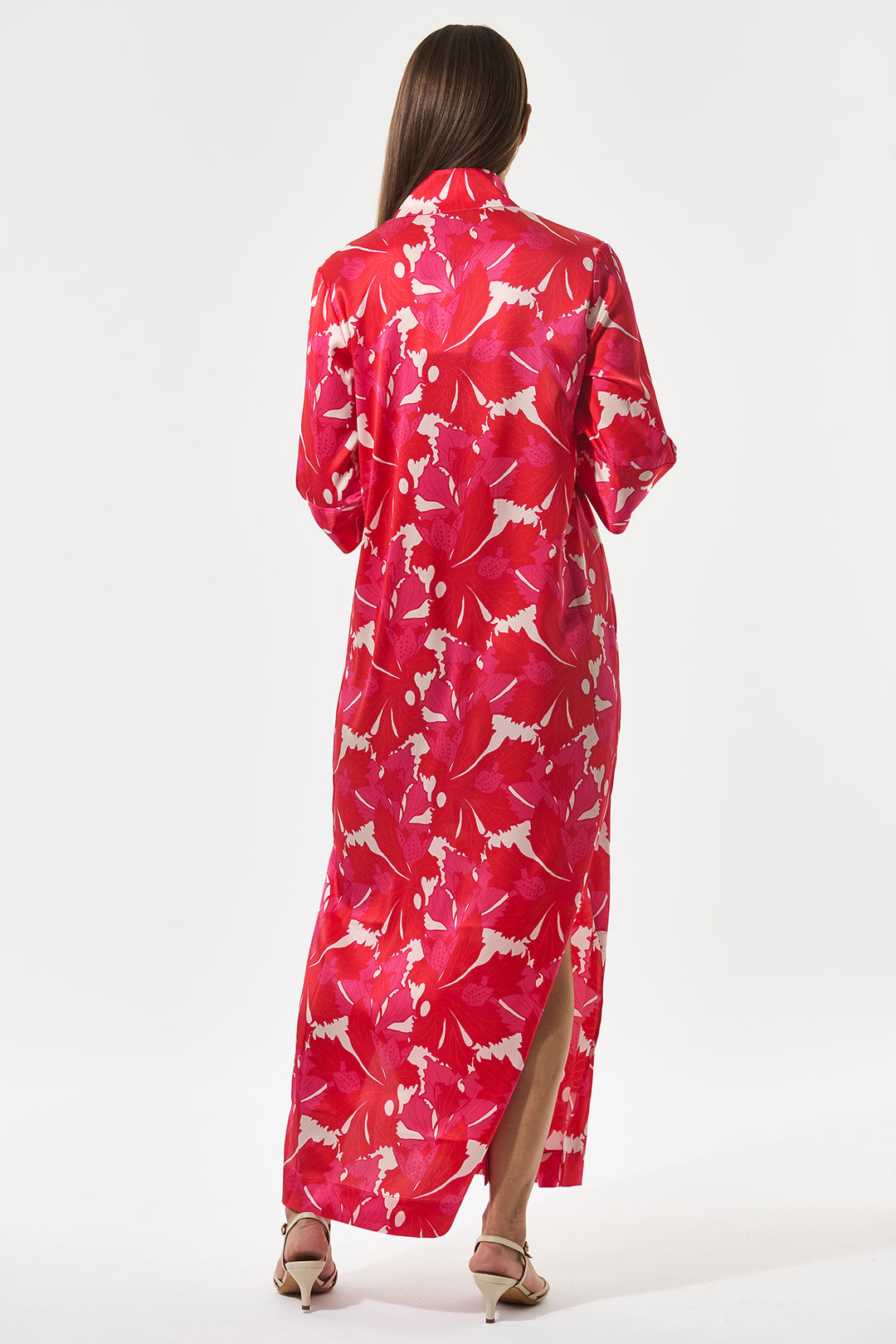 Dea Kudibal HelgaDEA Hazel Berry Red Print Kimono Dress 0580126 5938