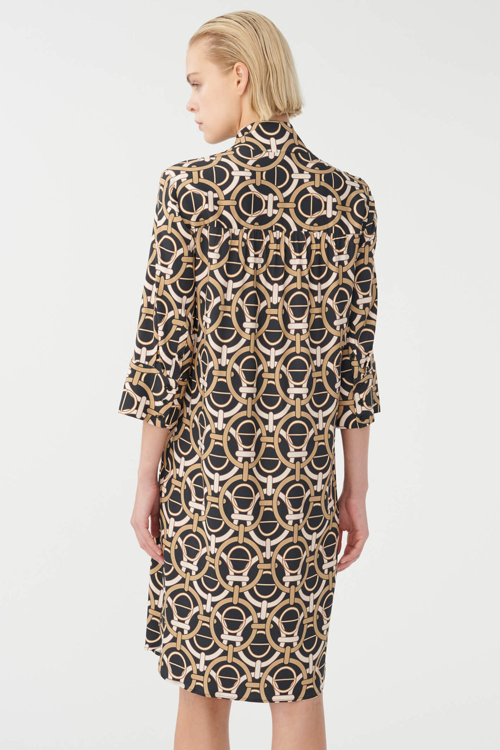 Dea Kudibal Kamilles 0841023 Canter Zest Gold Print Shirt Dress - Olivia Grace Fashion