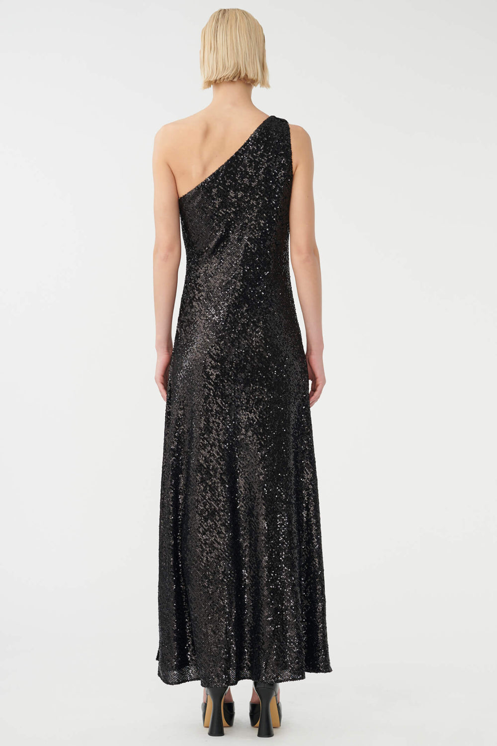 Dea Kudibal Minello 1551023 Black One Shoulder Sequin Evening Dress - Olivia Grace Fashion