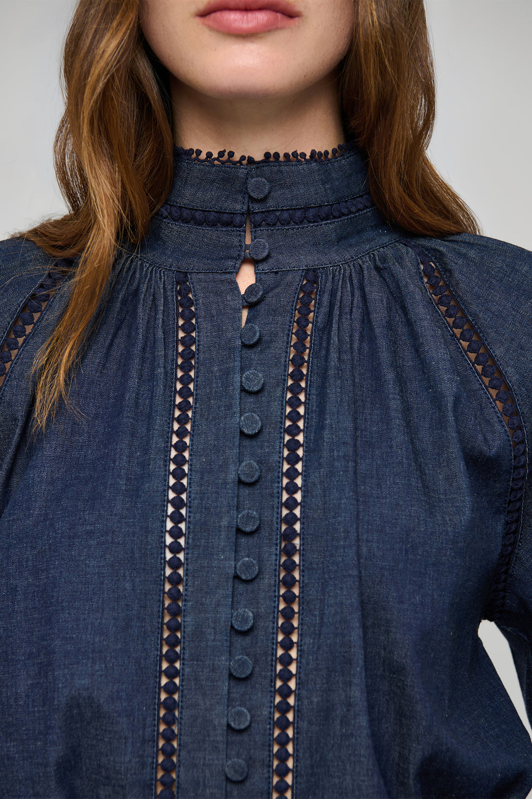 Dea Kudibal MoniaDEA Chambray Blue Denim Blouse at Olivia Grace Fashion