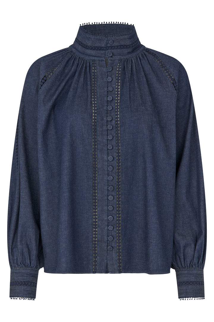 Dea Kudibal MoniaDEA Chambray Blue Denim Blouse at Olivia Grace Fashion