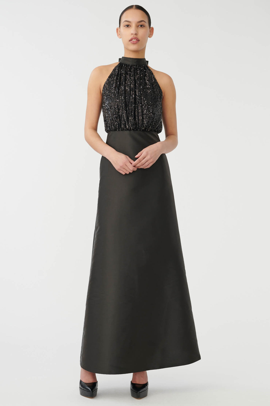 Dea Kudibal Monrie 0141023 Black Halter Neck Long Evening Dress - Olivia Grace Fashion