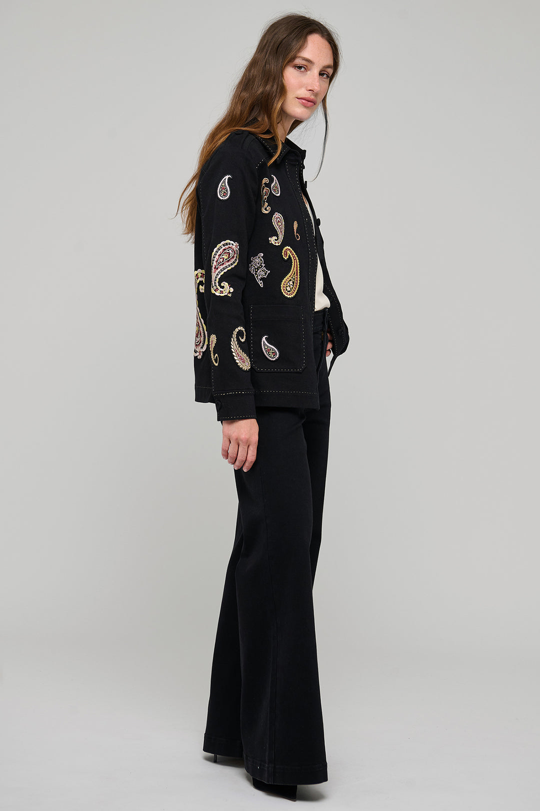 Dea Kudibal NannaDEA Zahara Black Paisley Jacket at Olivia Grace Fashion