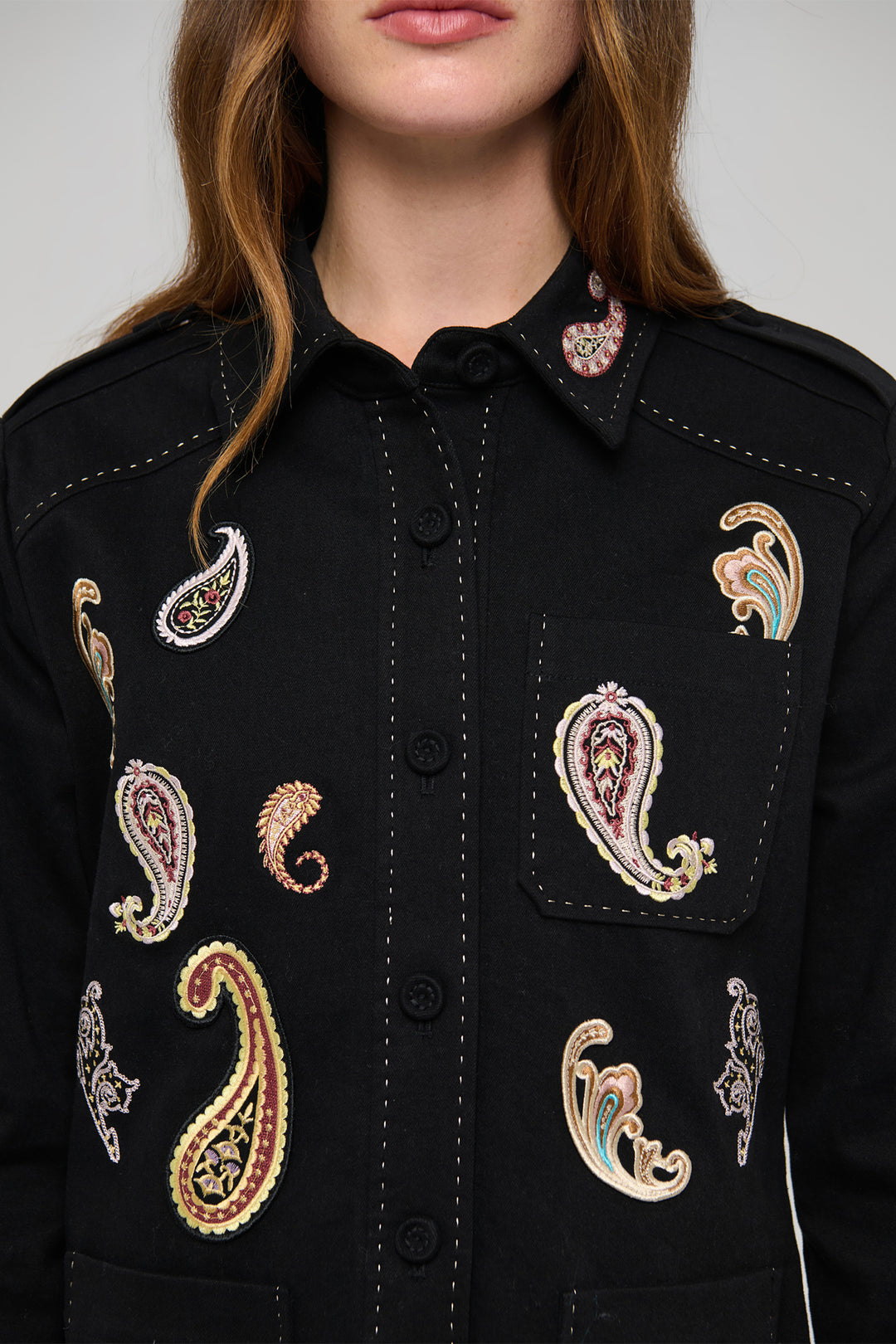 Dea Kudibal NannaDEA Zahara Black Paisley Jacket at Olivia Grace Fashion
