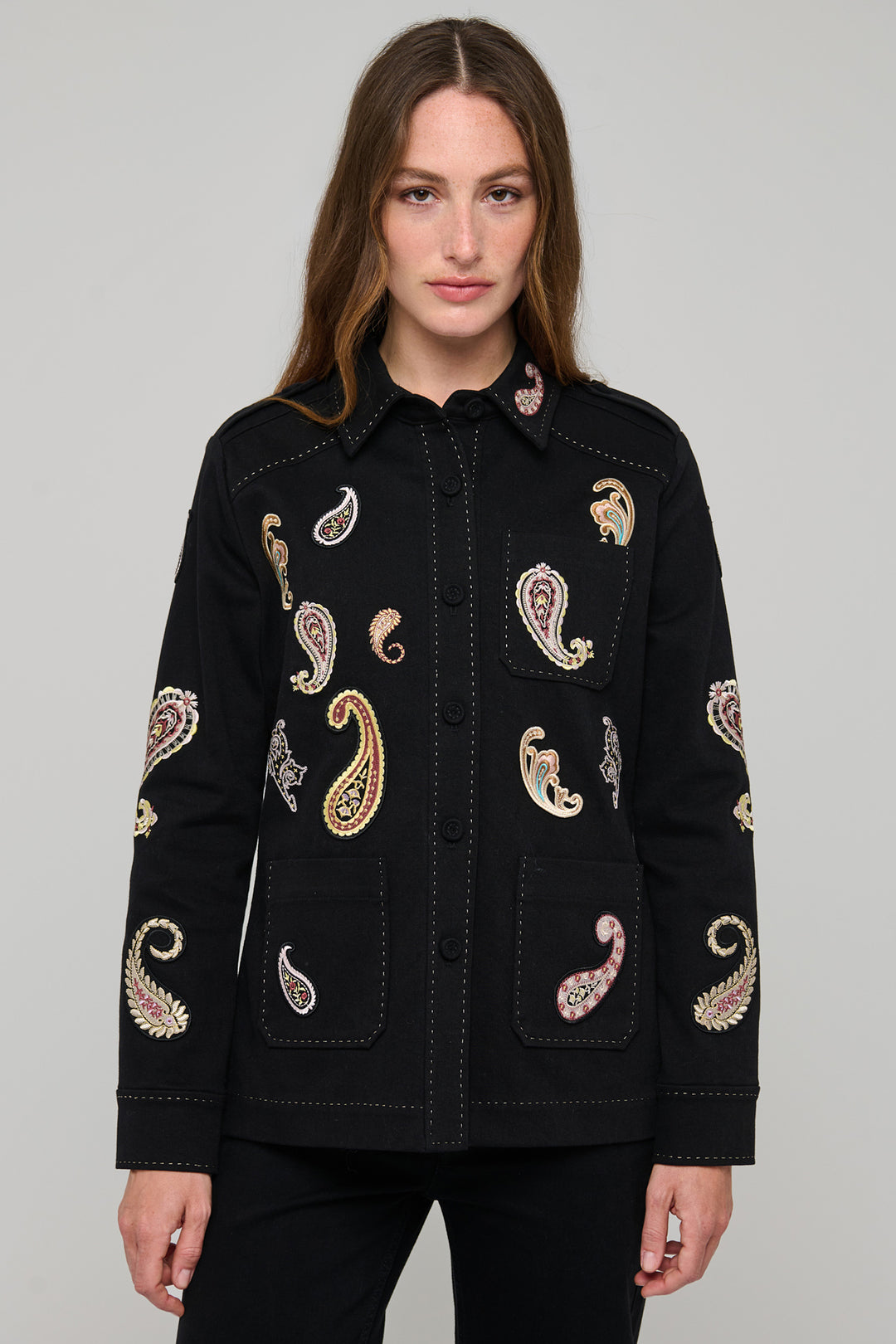 Dea Kudibal NannaDEA Zahara Black Paisley Jacket at Olivia Grace Fashion