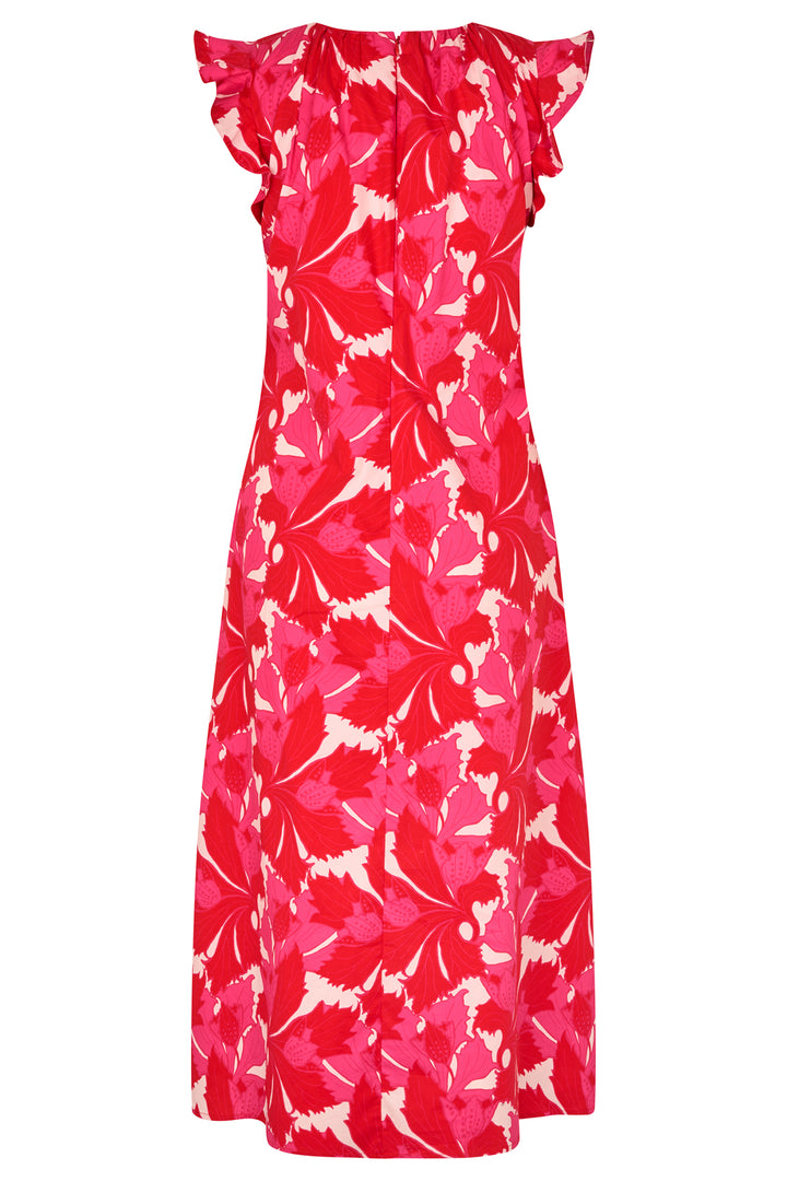 Dea Kudibal OfeliaDEA Hazel Berry Red Print Gathered Dress 0560126 5938