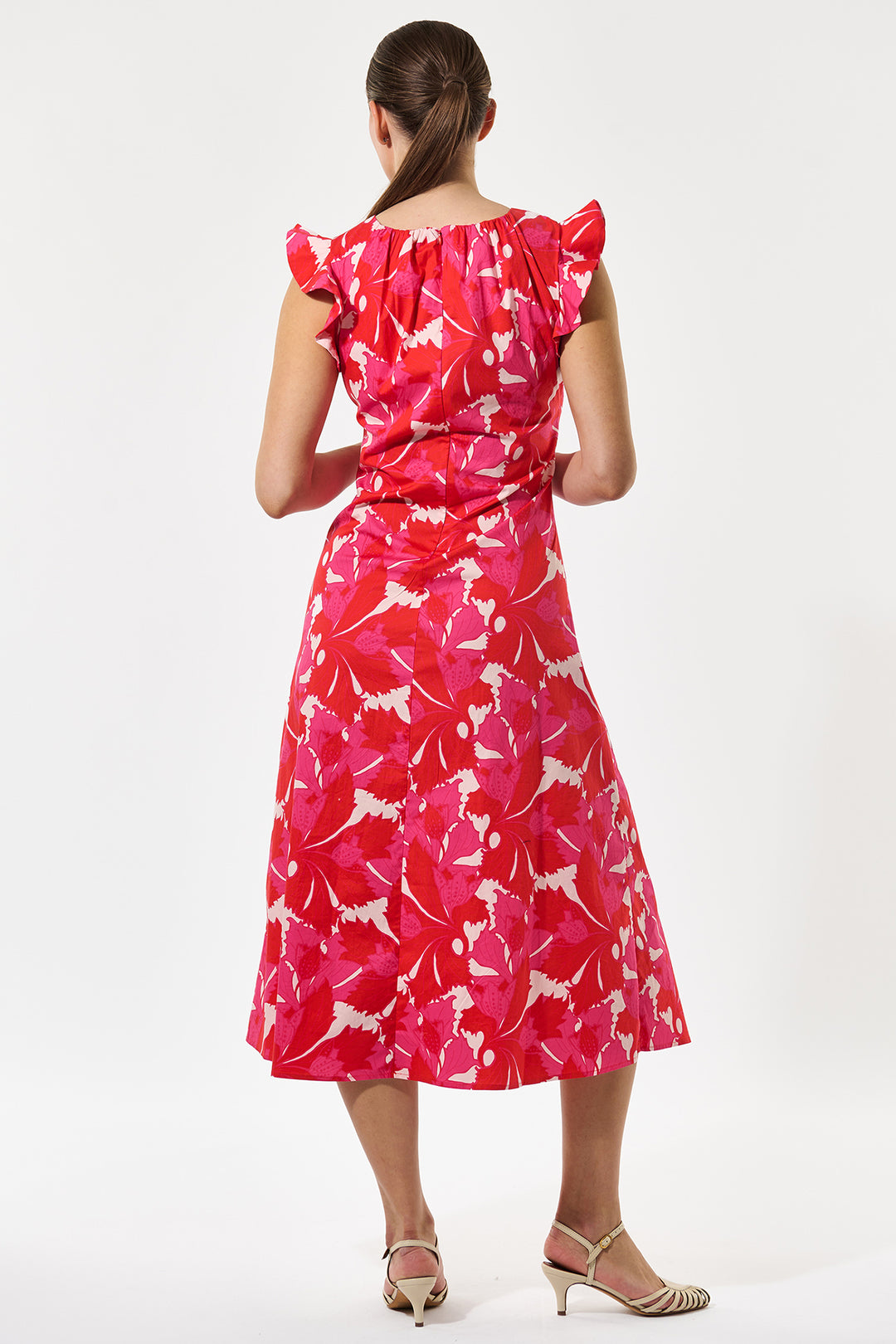 Dea Kudibal OfeliaDEA Hazel Berry Red Print Gathered Dress 0560126 5938
