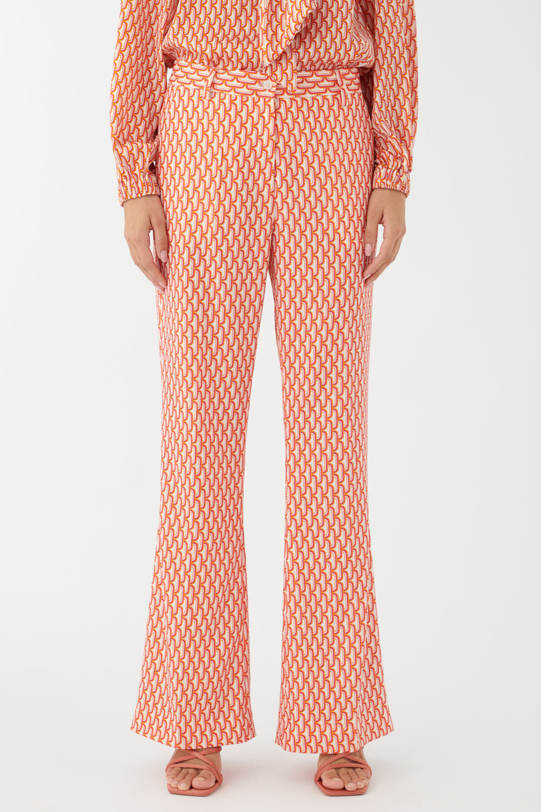 Dea Kudibal Rihannadea 0390424 5783 Pink Yukon Leche Flared Trousers - Olivia Grace Fashion