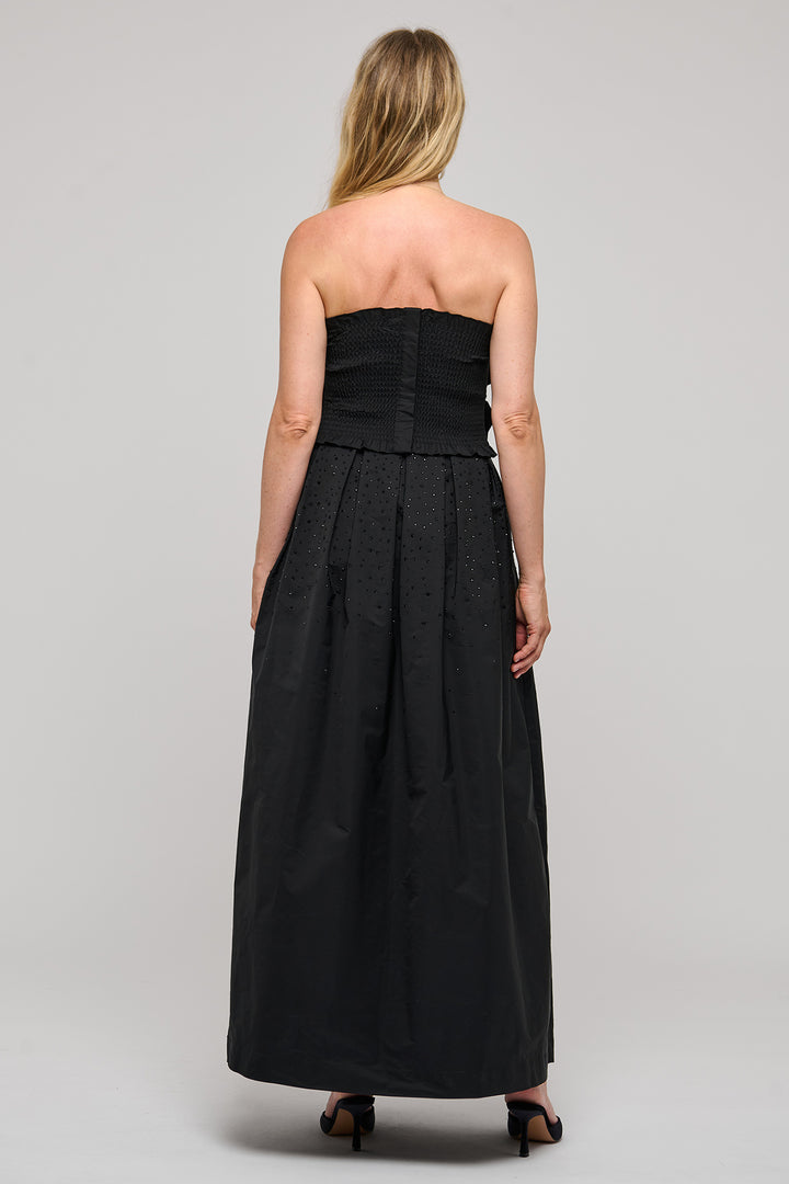 Dea Kudibal ThereseDEA Black Taffeta Strapless Top 0971026, full length back view