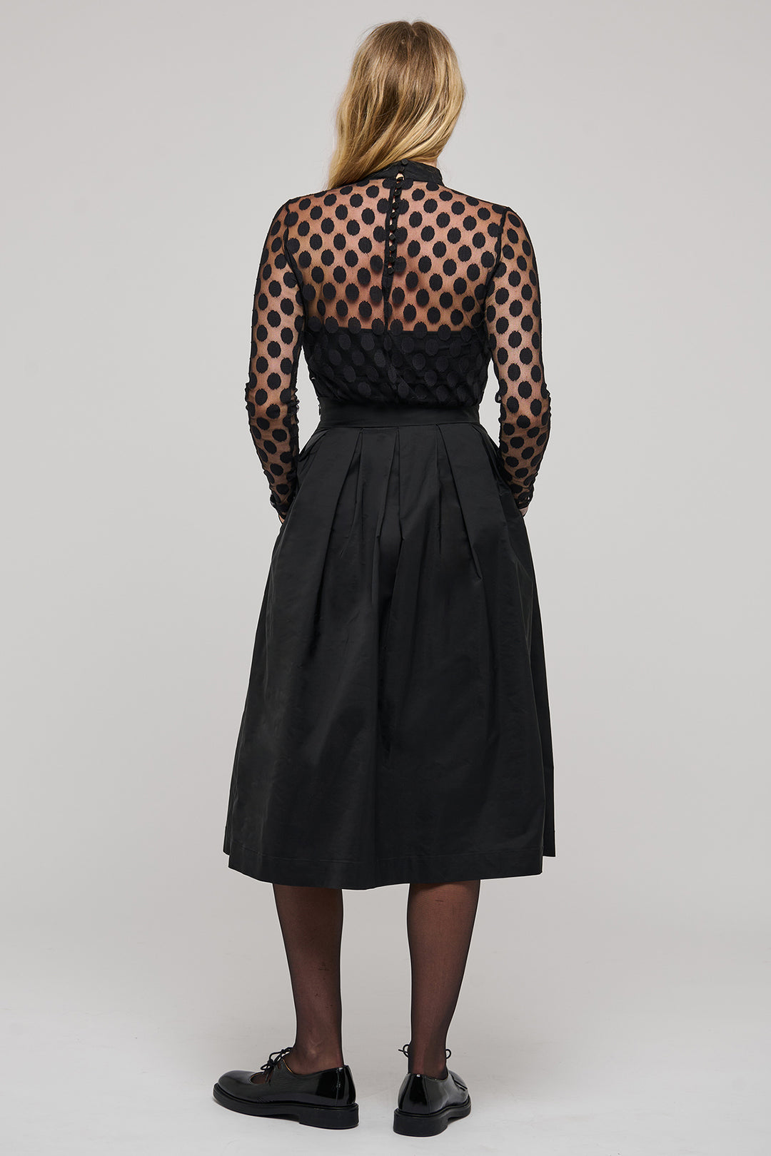 Dea Kudibal VivienneDEA Black Dot Sheer Top 0501026, full length back view