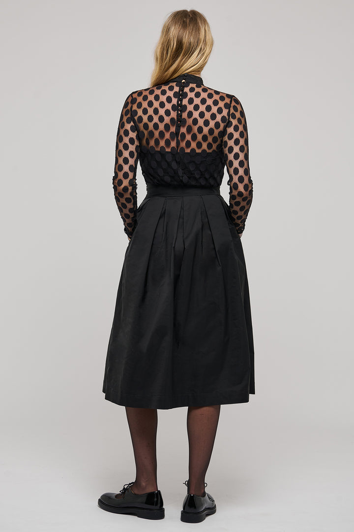 Dea Kudibal VivienneDEA Black Dot Sheer Top 0501026, full length back view