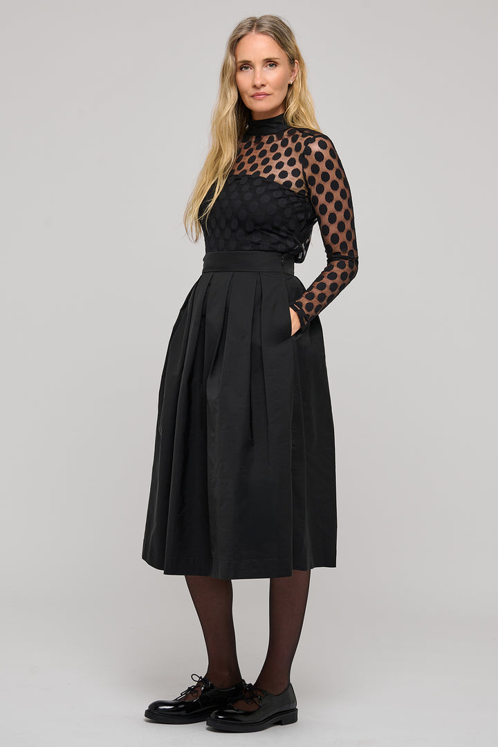 Dea Kudibal VivienneDEA Black Dot Sheer Top 0501026, three-quarter view