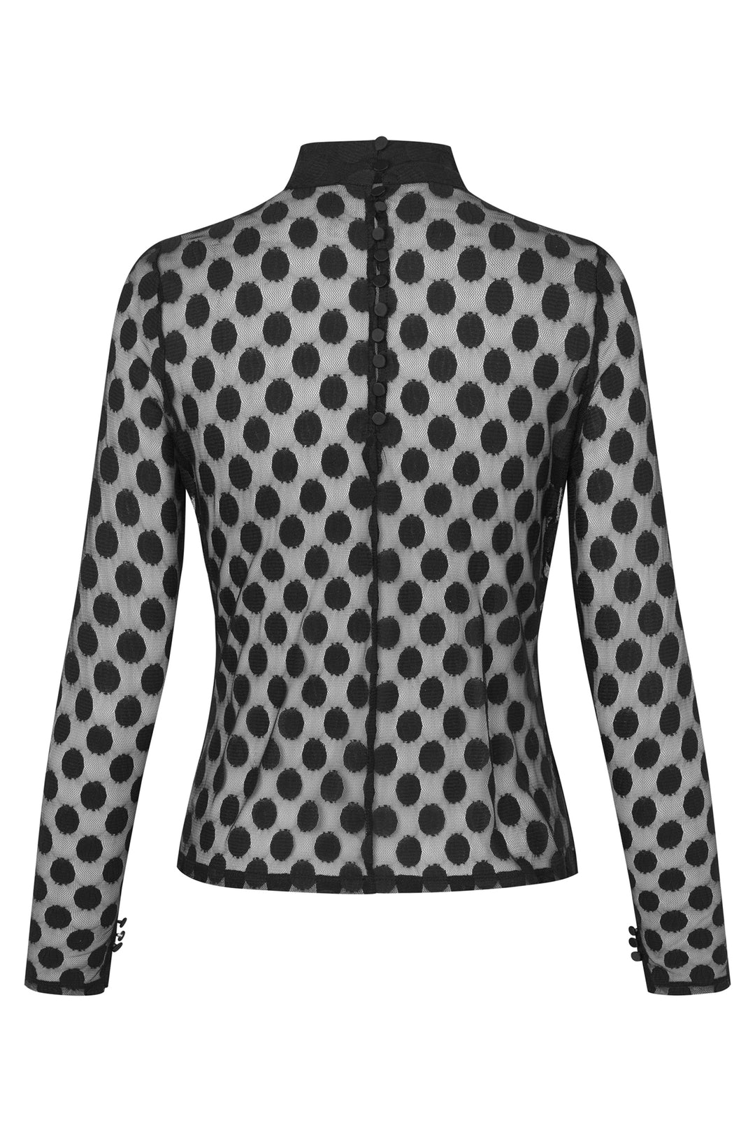 Dea Kudibal VivienneDEA Black Dot Sheer Top 0501026, back packshot