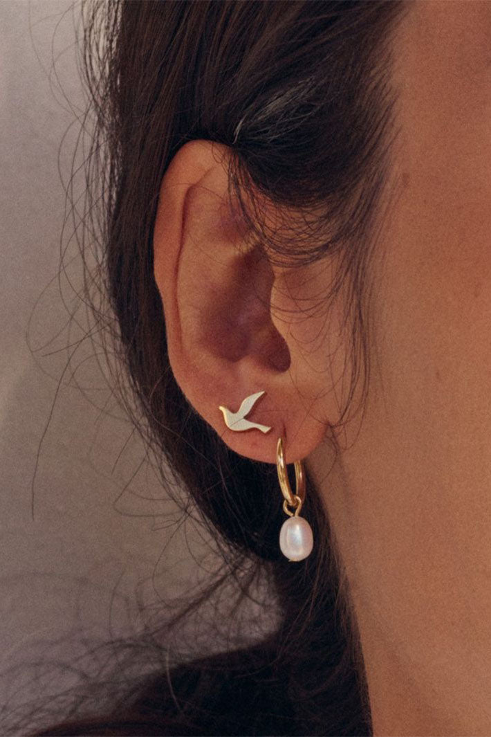 Edblad 116656 Perla Gold Hoop Earrings - Olivia Grace Fashion