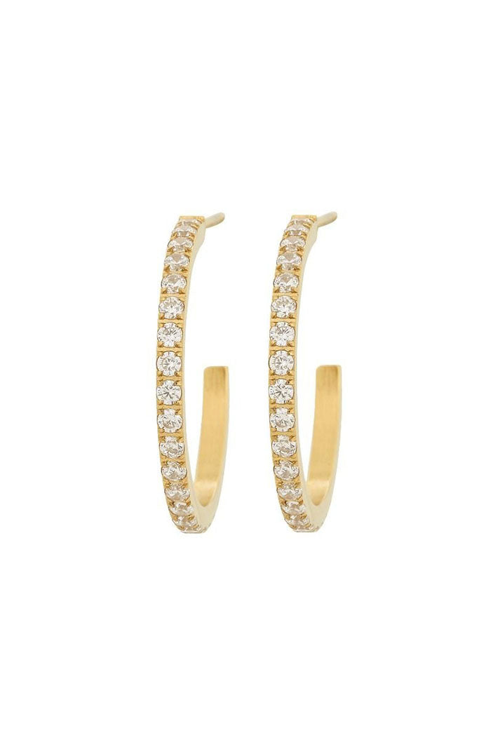 Edblad 124517 Glow Creoles Mini M Gold Earrings - Olivia Grace Fashion