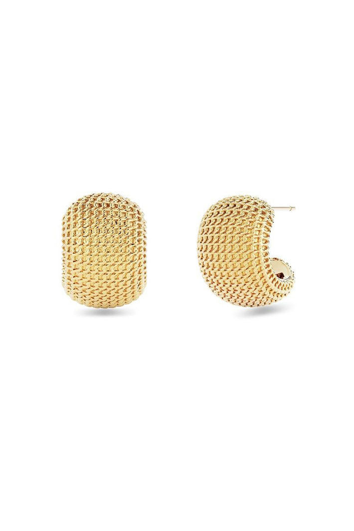 Edblad 126588 Amarillo Creoles S Gold Earrings - Olivia Grace Fashion