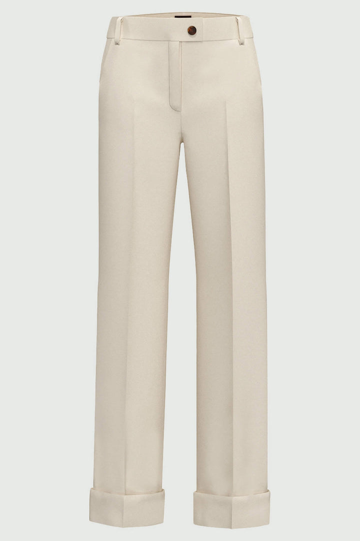 Emme Bologna 2351361238200 Cream Trousers - Olivia Grace Fashion