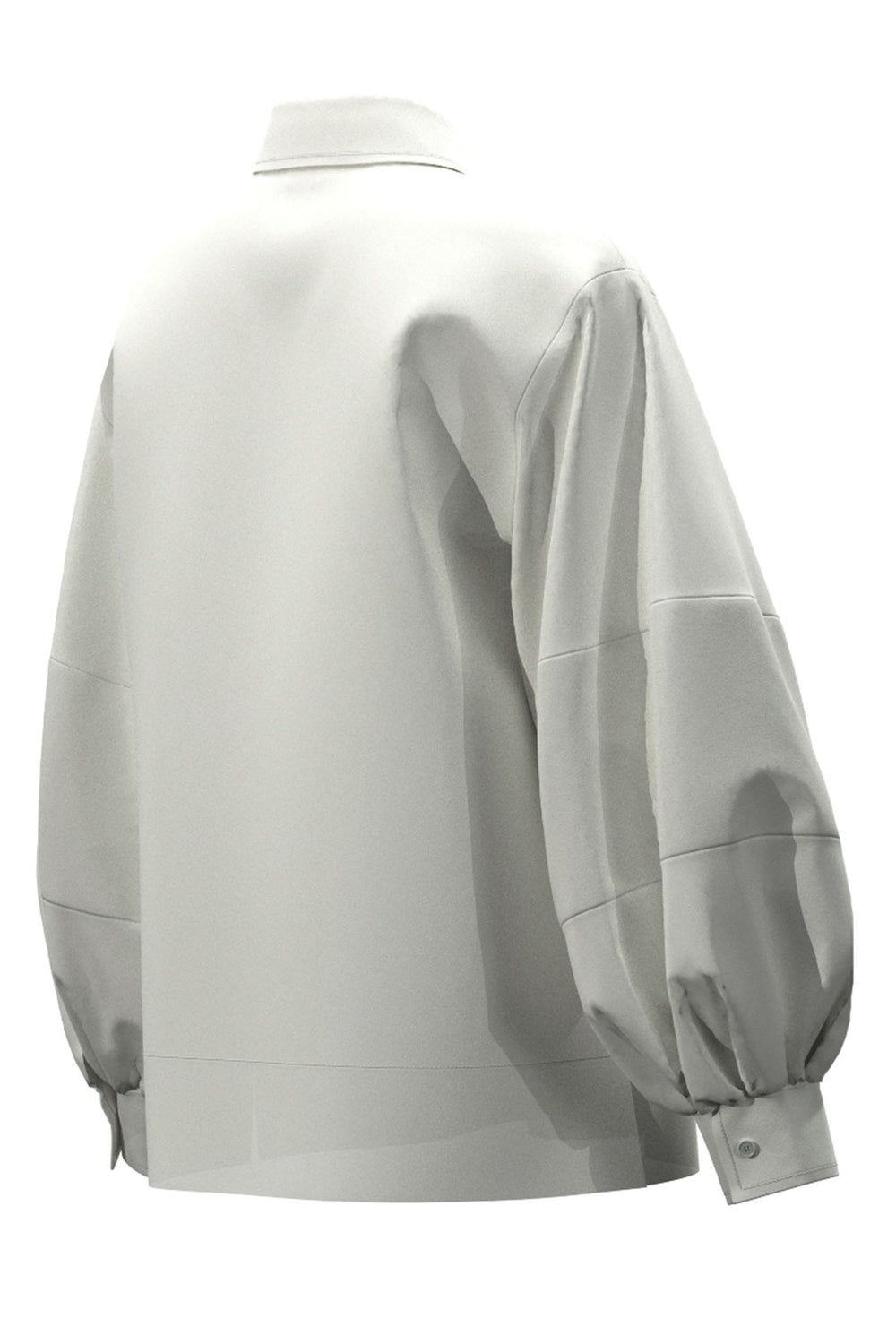Emme Ciad 2415111141200 Optical White Puff Sleeve Shirt - Olivia Grace Fashion