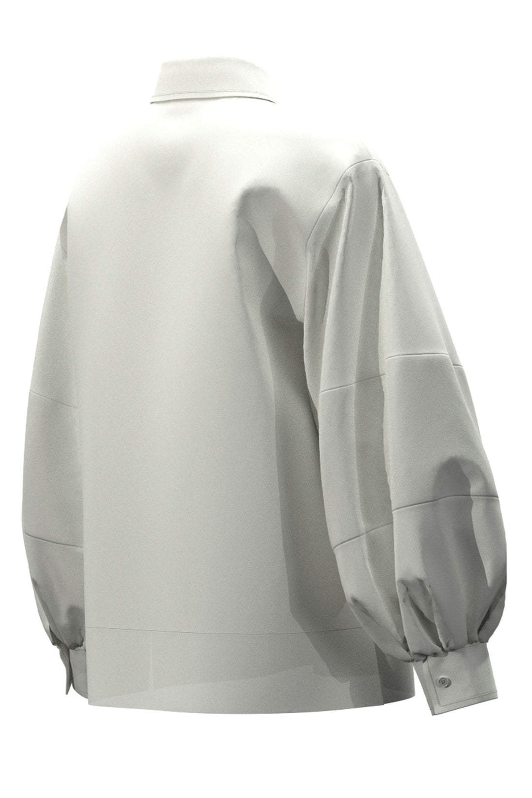 Emme Ciad 2415111141200 Optical White Puff Sleeve Shirt - Olivia Grace Fashion