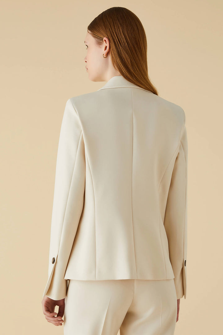 Emme Dea 2350460538200 Cream One Button Jacket - Olivia Grace Fashion