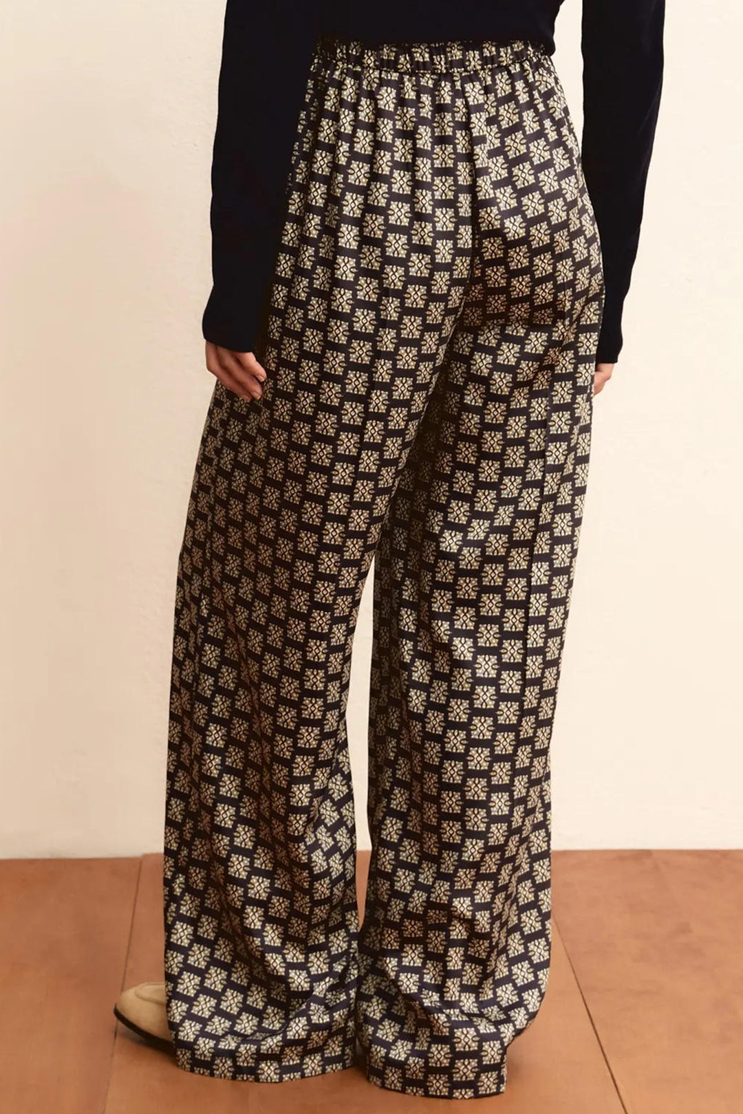 Emme EMMBAOBAB Midnight Blue Print Trousers 2615131241200