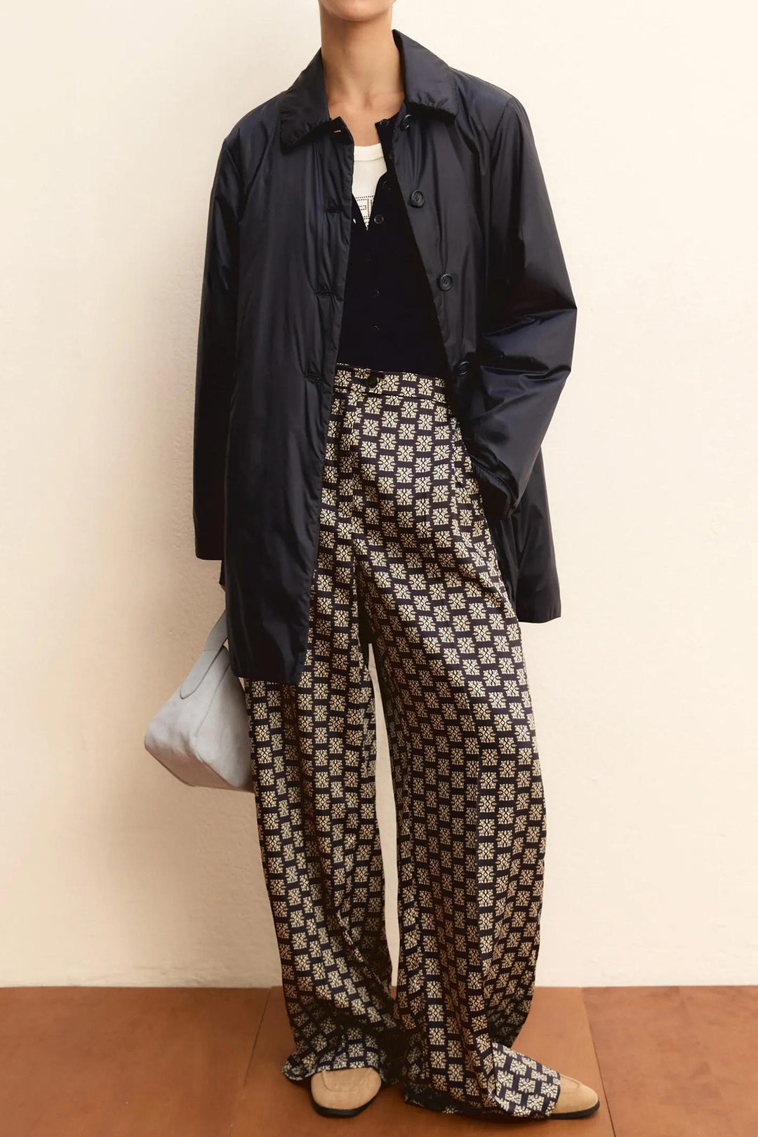 Emme EMMBAOBAB Midnight Blue Print Trousers 2615131241200