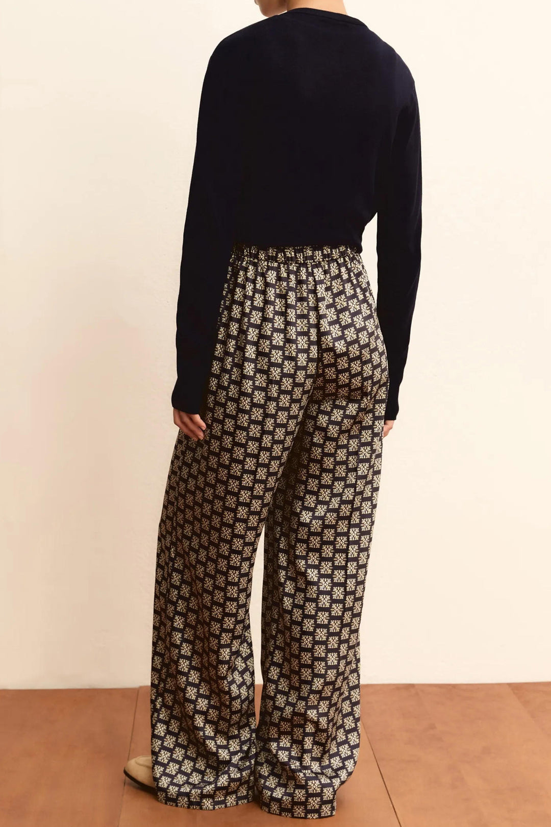 Emme EMMBAOBAB Midnight Blue Print Trousers 2615131241200