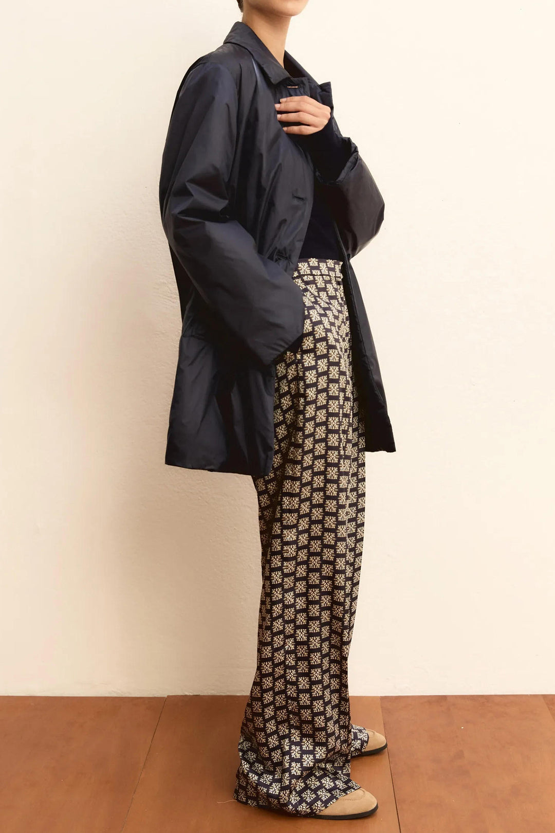 Emme EMMBAOBAB Midnight Blue Print Trousers 2615131241200