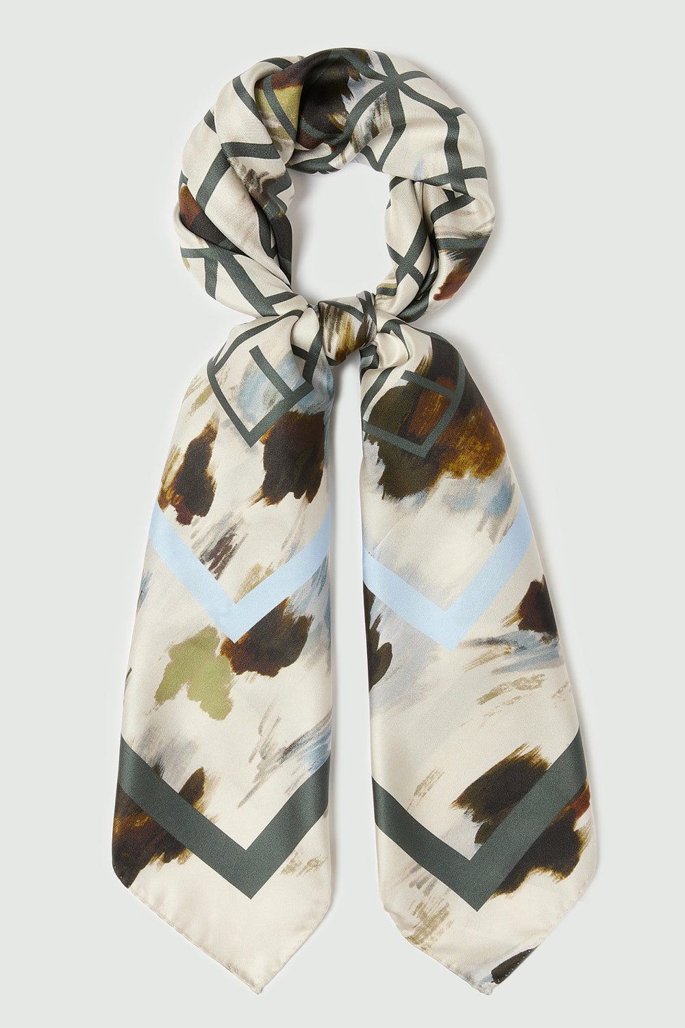 Emme EMMCAMPO Cream Silk Twill Scarf - Olivia Grace Fashion
