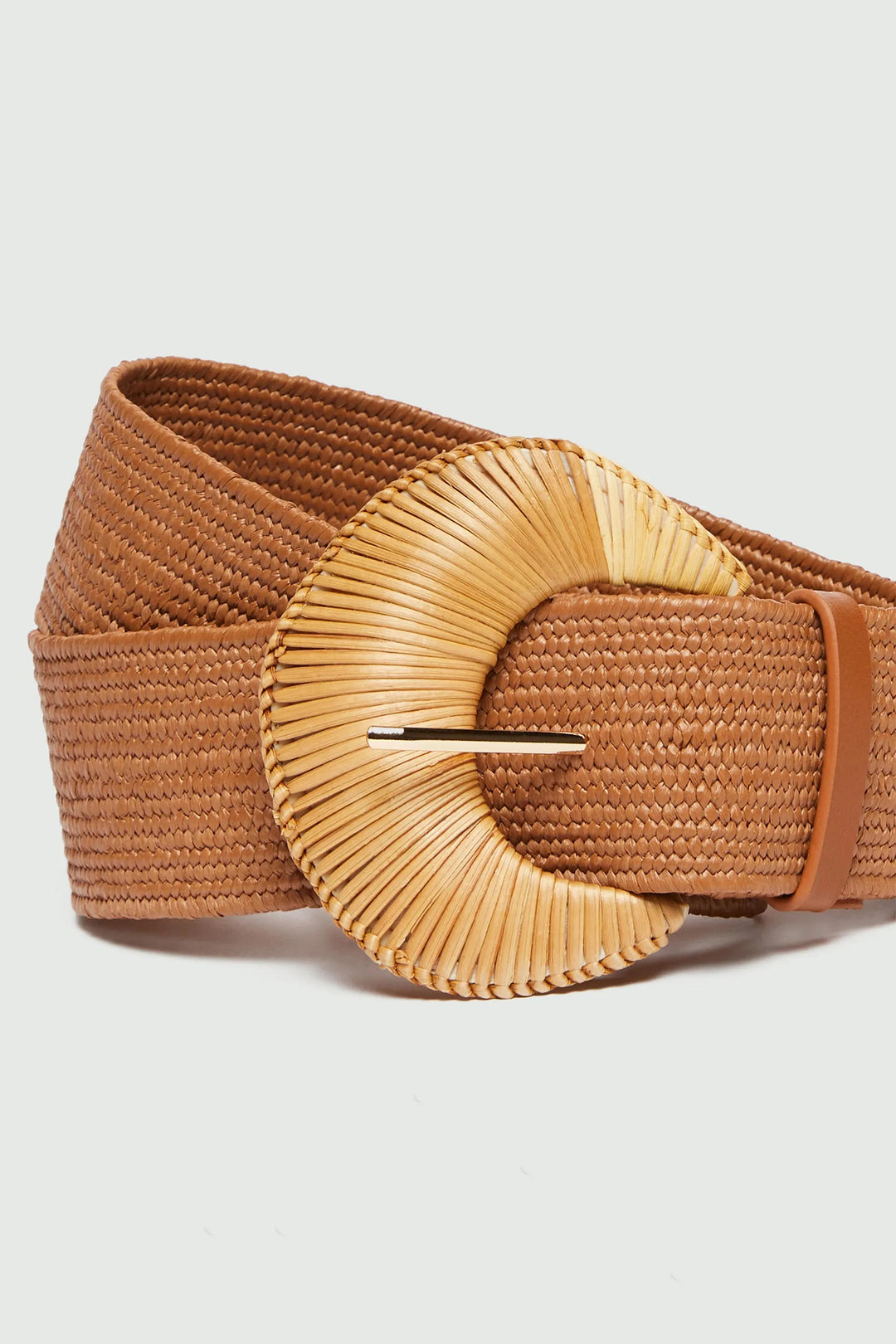 Emme EMMFATA Tobacco Brown Raffia Belt 2615501012200