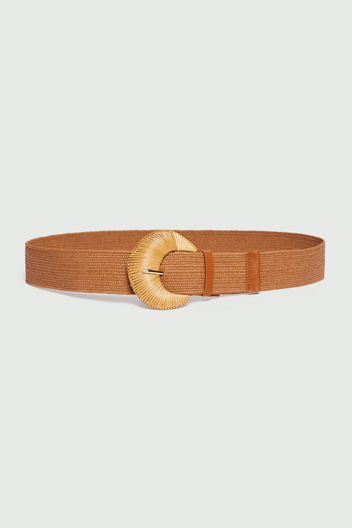 Emme EMMFATA Tobacco Brown Raffia Belt 2615501012200