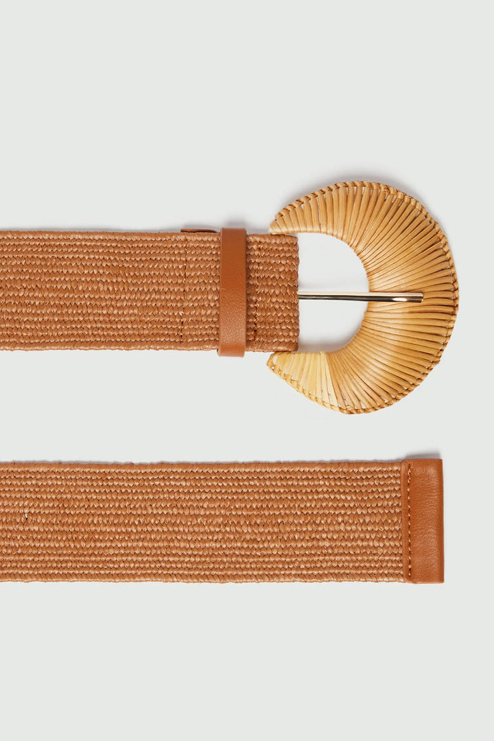 Emme EMMFATA Tobacco Brown Raffia Belt 2615501012200