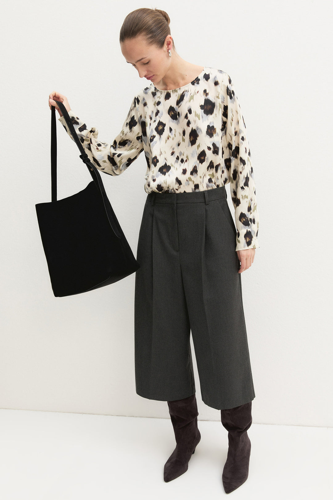Emme EMMREGNO Wool White Printed Twill Shirt