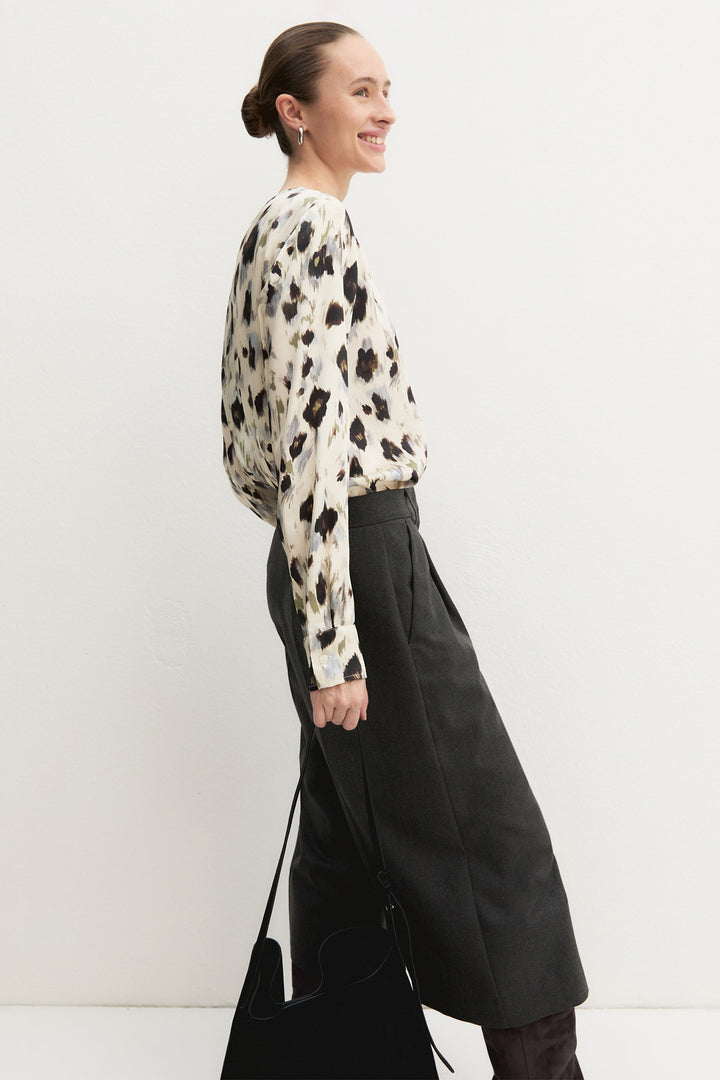 Emme EMMREGNO Wool White Printed Twill Shirt
