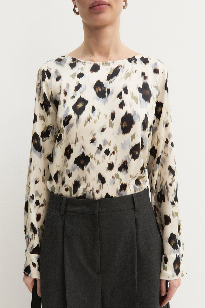 Emme EMMREGNO Wool White Printed Twill Shirt