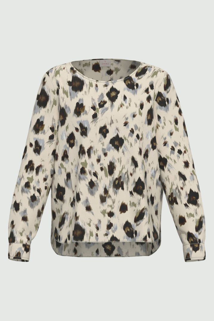 Emme EMMREGNO Wool White Printed Twill Shirt