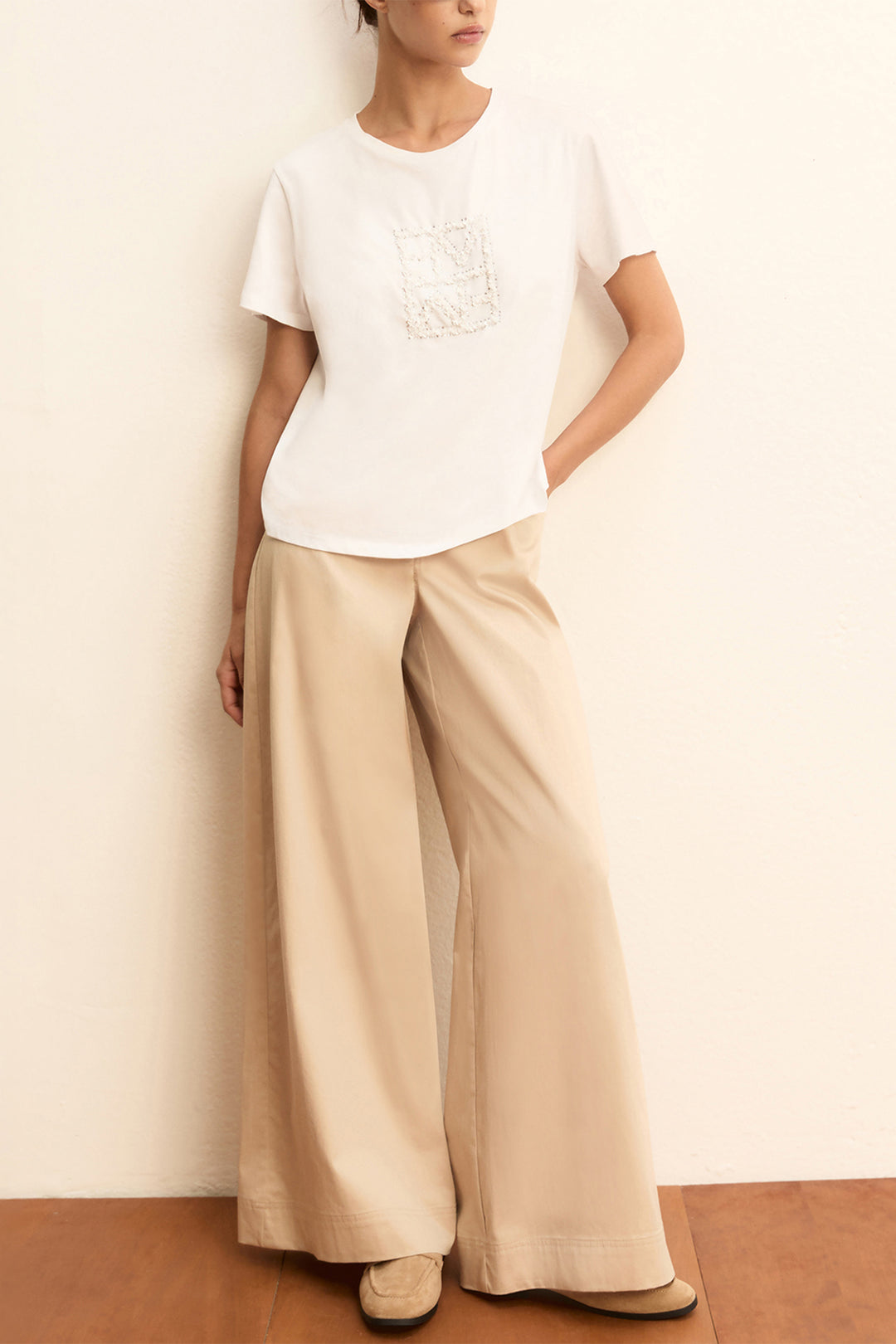 Emme EMMTEMA White Crystal Logo T-Shirt 2615971031200