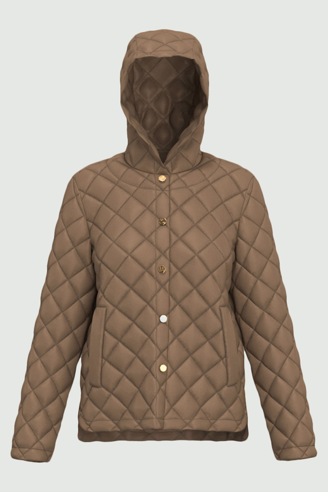 Emme Turtledove Brown Quilted Jacket, packshot