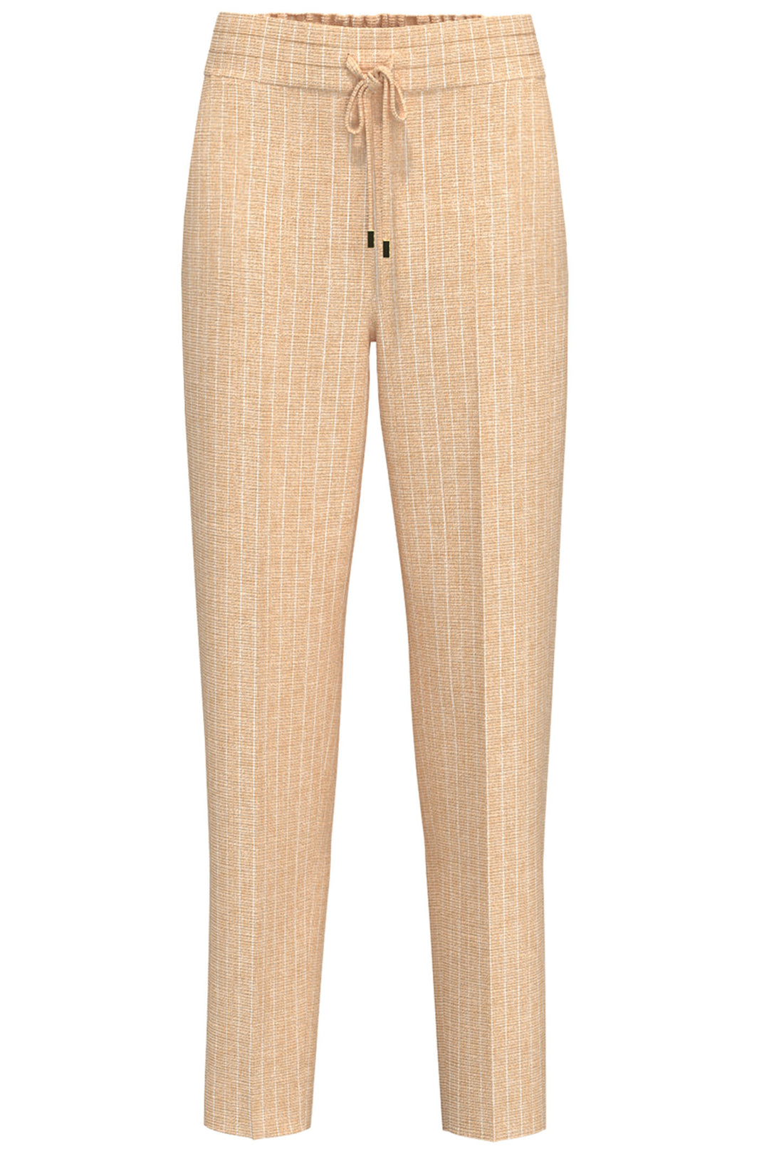 Emme Jerry 2415131111200 Beige Pinstripe Trousers - Olivia Grace Fashion