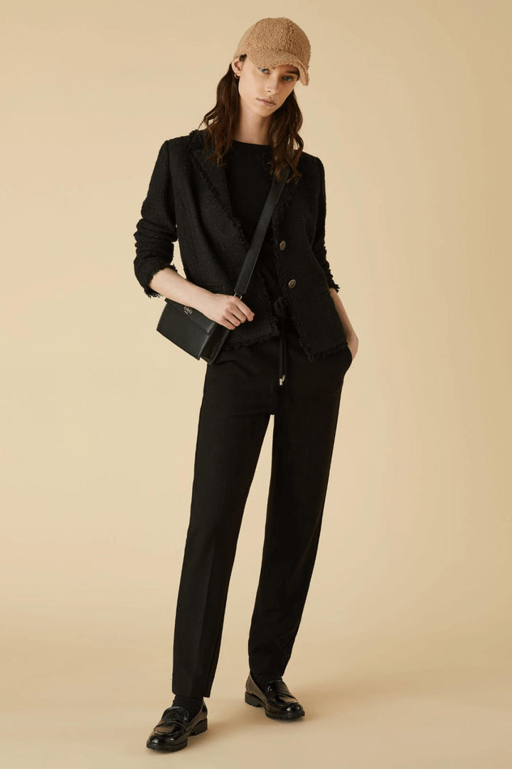 Emme Joice 2357860438200 Black Jersey Trousers - Olivia Grace Fashion