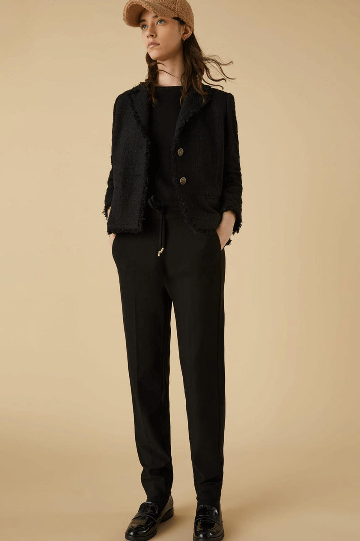 Emme Joice 2357860438200 Black Jersey Trousers - Olivia Grace Fashion